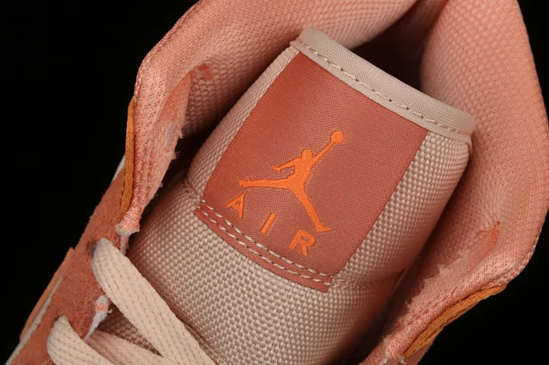 All categories Air Jordan Jordan series basketball shoes Air Jordan 1 Mid G version pure original Air Jordan 1 Mid SE AJ1 Joe 1 Chinese orange and pink splicing mid-top versatile casual sports sneakers DH4270-800